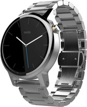 Moto 360 2nd Gen. Womens 42mm Silver with Silver Metal Band