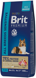 Premium Dog Sensitive ягненок и индейка 15 кг
