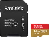 Extreme microSDXC SDSQXA2-064G-GN6MA 64GB (с адаптером)