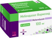 Мебендазол, 100 мг, 6 табл.