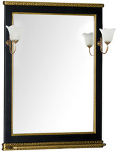 Зеркало Валенса 70 00180292 (черный краколет/золото)