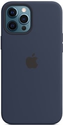 MagSafe Silicone Case для iPhone 12 Pro Max (темный ультрамарин)