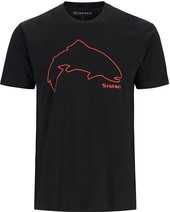 Trout Outline T-Shirt (M, черный)