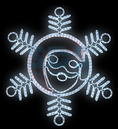 Снежинка с Дедом Морозом (107x90 см, 14 мм дюралайт) [501-339]