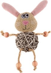 Заяц с плетеным мячиком и колокольчиком 75522