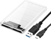 SATA – USB-C – USB3.0 (пластик, прозрачный)