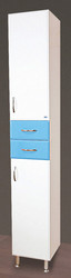 Шкаф-пенал - 35 голубой правый с бельевой корзиной