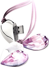 сердце с розовым стеклом 4GB [AP-UJ6412-4GB]