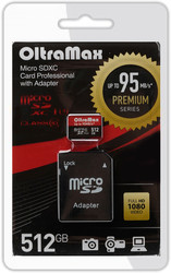 Premium Series microSDXC 512GB OM512GCSDXC10UHS-1-PRU3 (с адаптером)