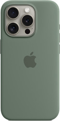 MagSafe Silicone Case для iPhone 15 Pro (кипарис)