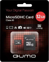 microSDHC QM32GMICSDHC10U3 32GB (с адаптером)