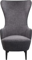 Wingback Chair BLACK Fabric B (темно-серый/черный)