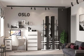 Oslo комплект 2 гостиная (бетон пайн светлый/черный)