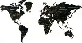 Карта мира L 3266 на английском языке (obsidian)