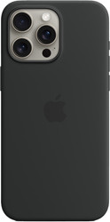 MagSafe Silicone Case для iPhone 15 Pro Max (черный)
