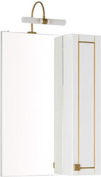 Шкаф с зеркалом Честер 60 (белый/золото) [186087+185941]