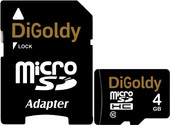 microSDHC (Class 10) 4GB + адаптер [DG004GCSDHC10-AD]