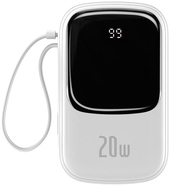 Qpow Pro Digital Display Fast Charge 10000mAh 20W (белый)