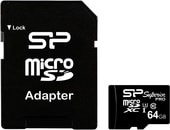 Superior Pro microSDXC SP064GBSTXDU3V10SP 64GB (с адаптером)