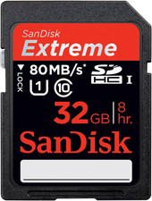 SanDisk Extreme SDHC UHS-I (Class 10) 32GB (SDSDX-032G-X46)
