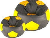 Мяч экокожа (коричневый/желтый, XXL, smart balls)