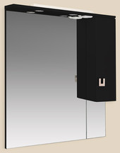 Пеликола 90 Шкаф с зеркалом правый Черный