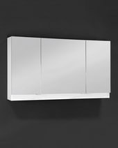 Шкаф с зеркалом Зеркальный шкаф Верона 110 (Белый)