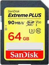 Extreme PLUS V30 SDXC 64GB [SDSDXWF-064G-GNCIN]