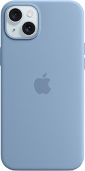 MagSafe Silicone Case для iPhone 15 Plus (зимний синий)
