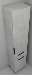 Шкаф-пенал Каскад 45 напол. с корзиной (правый, чикаго серый)