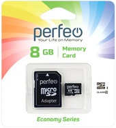 microSDHC PF8GMCSH10AES 8GB (с адаптером)