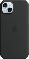 MagSafe Silicone Case для iPhone 15 Plus (черный)