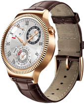 Watch Rose Gold Stainless Steel with Brown Leather Strap