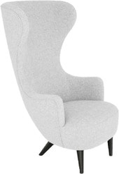 Wingback Chair BLACK Fabric C (белый/черный)