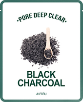 Маска для лица тканевая Pore Deep Clear Black Charcoal (25 г)