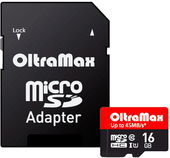 Elite OM016GCSDHC10UHS-1-ElU1 microSDHC 16GB (с адаптером)