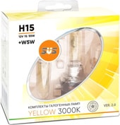 H15 15/55W+W5W Yellow 3000K 2+2шт