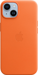 MagSafe Leather Case для iPhone 14 (оранжевый)
