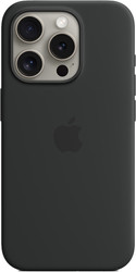 MagSafe Silicone Case для iPhone 15 Pro (черный)