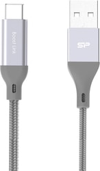 Boost Link Nylon LK30AC USB Type-A - USB Type-C (1 м, серый)
