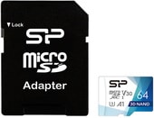 Superior Pro microSDXC SP064GBSTXDU3V20AB 64GB (с адаптером)