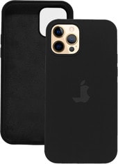 Silicone Case для Apple iPhone 12/12 Pro (черный)