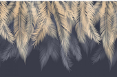 Пальмовые листья с защ. покр. с оттенк. (бежевый-синий) 400x260