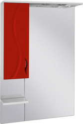 Бриз БШН32-65 шкаф с зеркалом красный левый