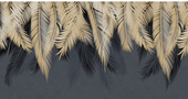 Пальмовые листья с защ. покр. с оттенк. (золотой-синий) 500x260