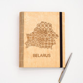 Блокнот-книга А5 Карта с белорусским орнаментом