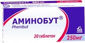 Аминобут, 250 мг, 20 таб.
