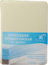 Трикотажная на резинке 140x200 ПТР-МО-140 (молочный)