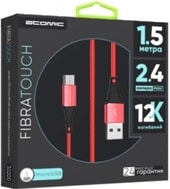 Fibratouch USB-microUSB 1.5 м (красный)