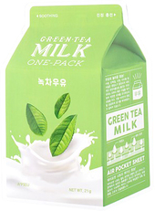 Маска для лица тканевая Green Tea Milk One-Pack (21 г)